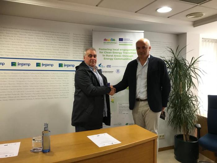 Balbino Martínez asistiu a unha reunión cos socios do proxecto.